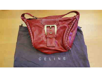 Celine red leather purse