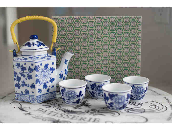 Vintage Chinese Floral Tea Service & Tea Sampler