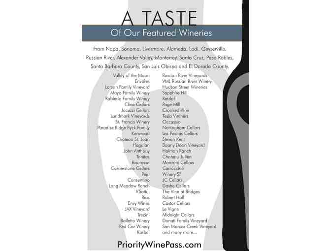 2 Priority Wine Passes for 1 year