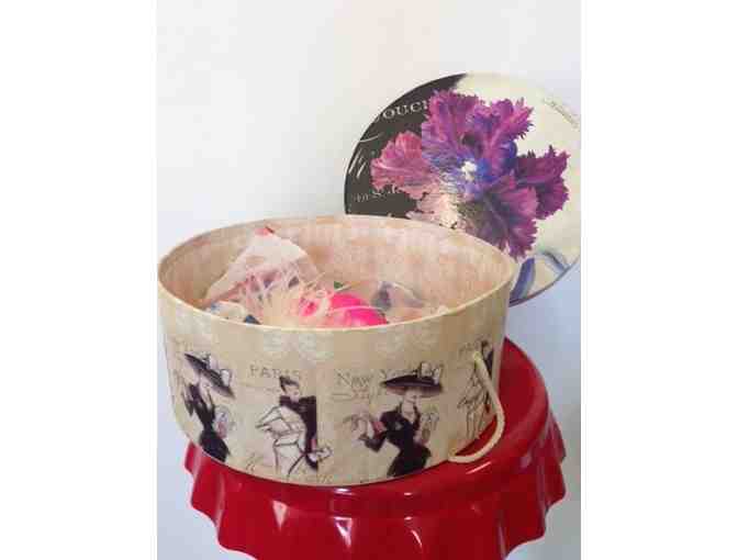 Hot pink feathered chapeau named Babette