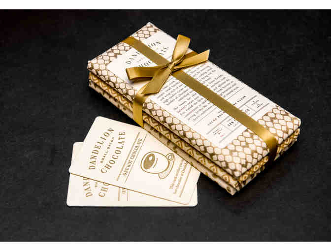 Dandelion Chocolate: 3 bar Tasting Set and Two Gift Cards for Hot Chocolates