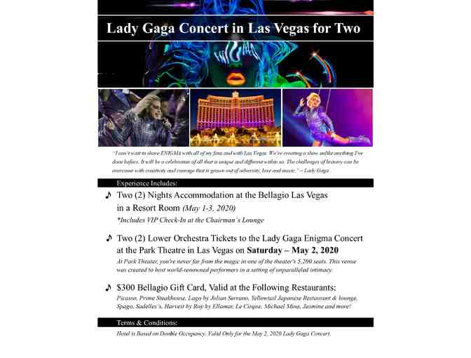 Lady Gaga Concert in Las Vegas for Two