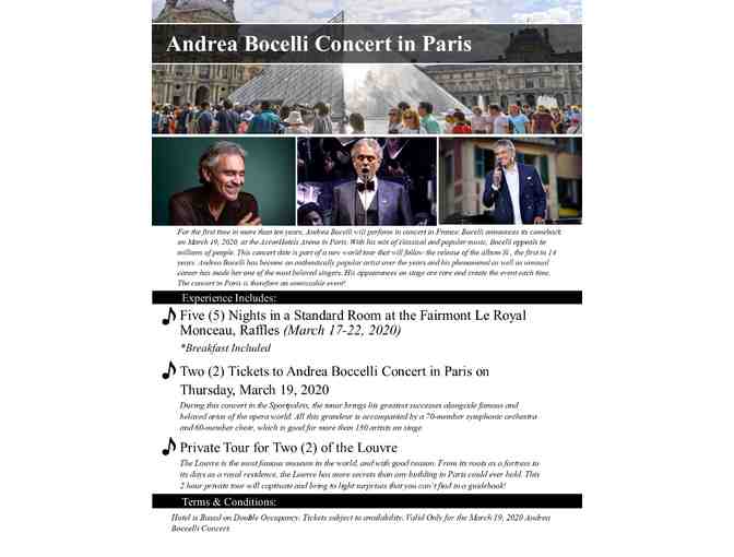 Andrea Bocelli Concert in Paris