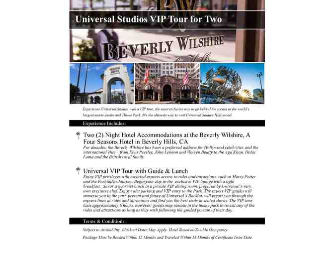 Universal Studios VIP Tour for Two