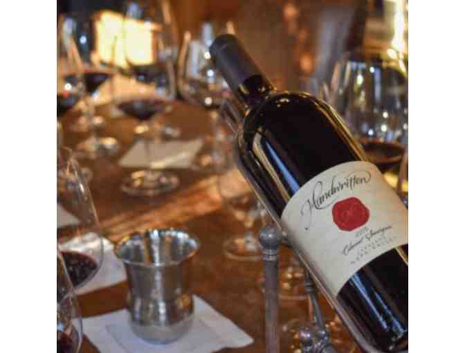 Handwritten: Intimate Wine tasting in Napa for 4 guests