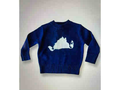 Bibi's Boutique - Blue MV Child's Sweater with White Island image