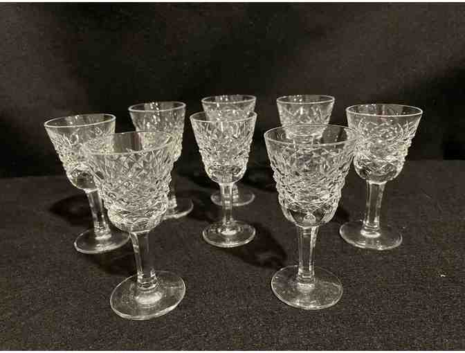Six Large Vintage Waterford Cordial Glasses