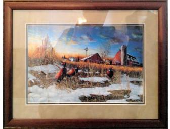 Winter and Summer Scene Pheasant Prints