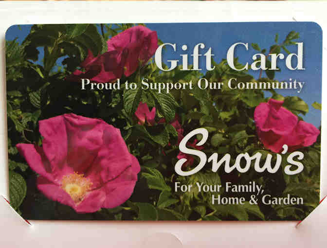 Snow's Gift Card and 4 jars from Stonewall Kitchen