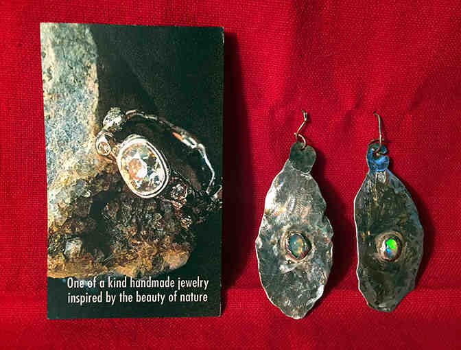 Sterling Silver and Ethiopian Opal Earings