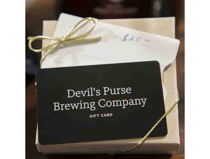 Devils Purse Brewery Gift Bag Including a $25 Gift Certificate, Beer and Merchandise.