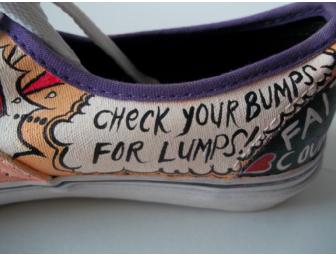 One of a Kind Hand Painted Vans! Size 6 Shoes - Amazing Art!