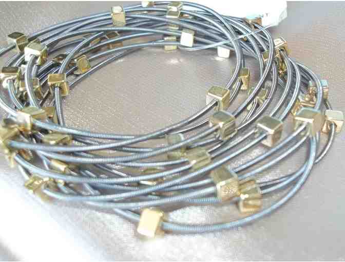 12 bands of funky and elegant! Bracelet - Silver and Gold Colored
