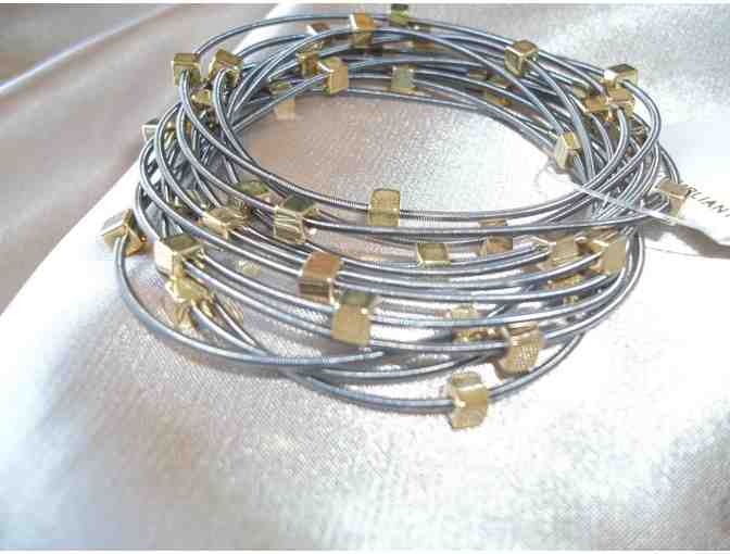 12 bands of funky and elegant! Bracelet - Silver and Gold Colored