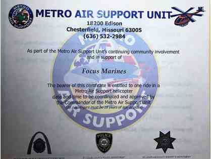 Helicopter Ride for One with Metro Air Support Unit