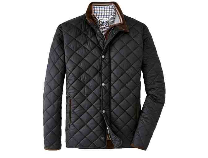 PETER MILLAR QUILTED BLACK/CHARCOAL. MENS LARGE. WORN BY EVERY TUFTS AND LEWIS GUY IN TOWN