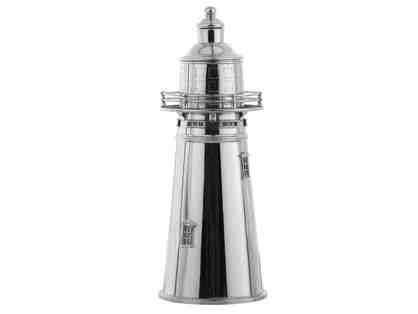 LIGHTHOUSE COCKTAIL SHAKER, 72 OUNCES, NICKEL PLATED BRASS, SILVER PLAT