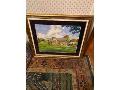 NICELY FRAMED GICLEE PRINT OF OLDER TEDESCO COUNTRY CLUB, PRE-2010.