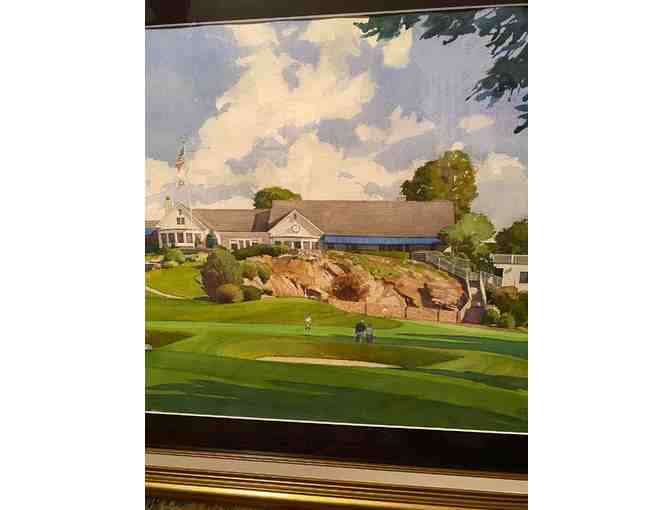 NICELY FRAMED GICLEE PRINT OF OLDER TEDESCO COUNTRY CLUB, PRE-2010.