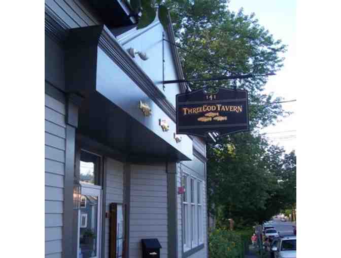 THREE COD TAVERN, MARBLEHEAD, MA - 100.00 GIFT CERTIFICATE - Photo 1