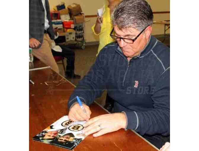 RAY BOURQUE, BOBBY ORR DUAL AUTOGRAPHED PHOTO, 8 INCHES BY 10 INCHES, 11 x 14 FRAME