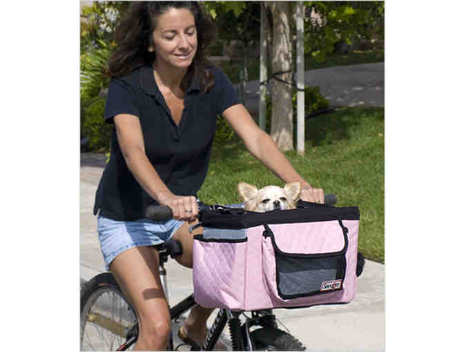 Dog Bicycle Basket for Small Dog -- Pink