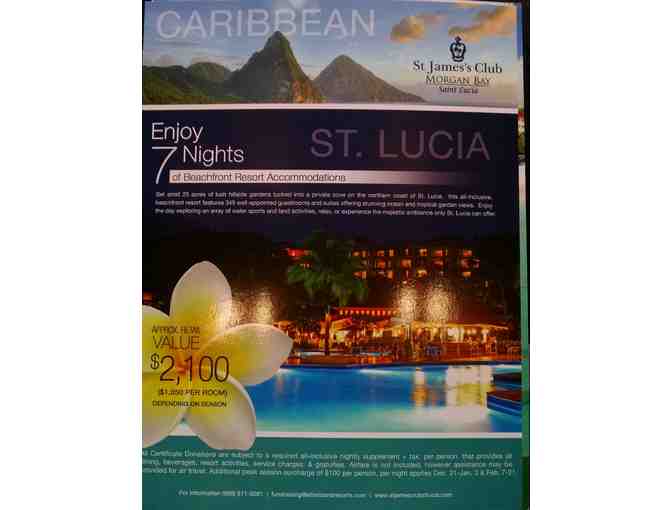 St. James's Club Morgan Bay St. Lucia 7-night beachfront resort accommodations