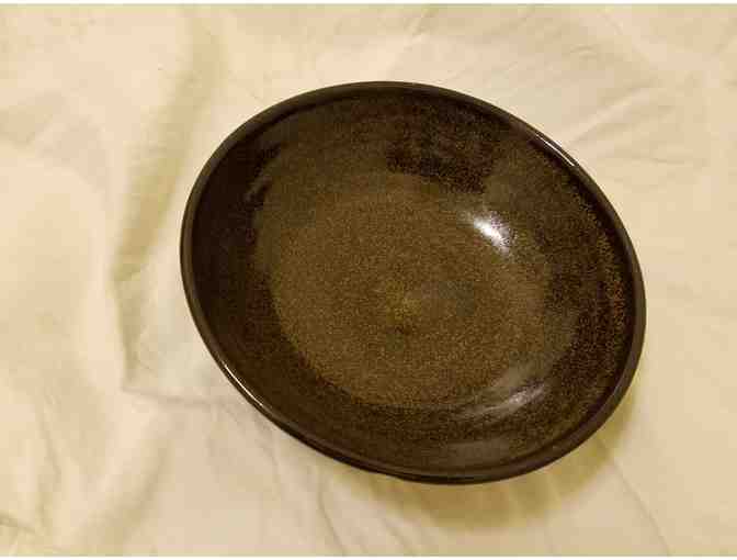 Handmade Pottery - Black with specks of ivory Food Bowl