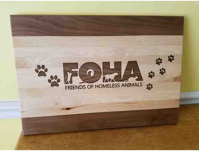 Cutting Board with FOHA logo carving  measures 12"x18" - Photo 1