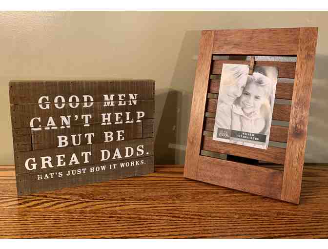 Wooden Frame and Dad Sign