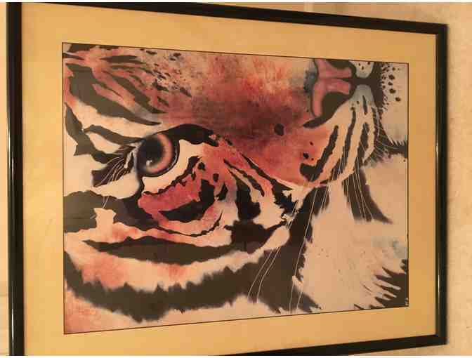 Tiger face matted print