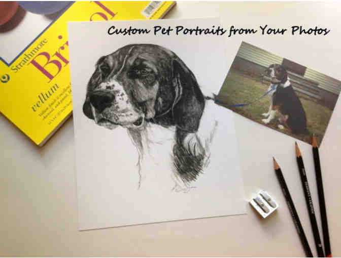 Custom Pet Portrait in Graphite from Your Photo