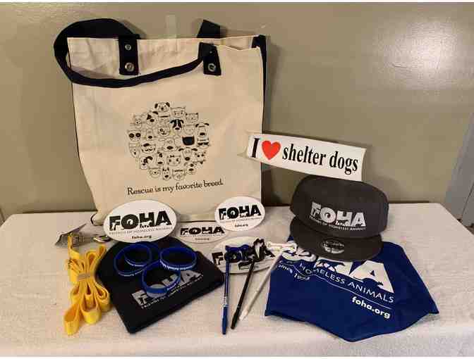 FOHA Merchandise Goody Bag and gift certificate