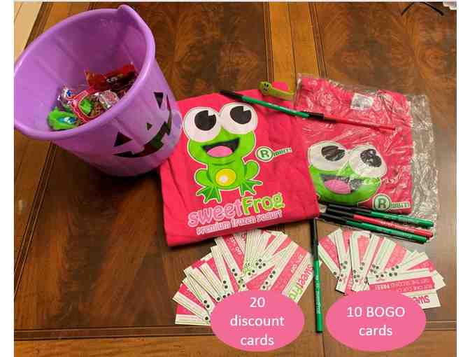 SweetFrog Shirts, BOGO cards, and Discount cards