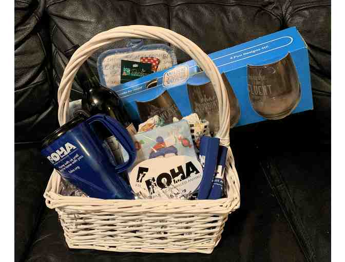 FOHA Blue Christmas Wine basket