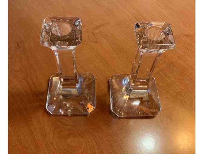 Orrefors Crystal Candlesticks