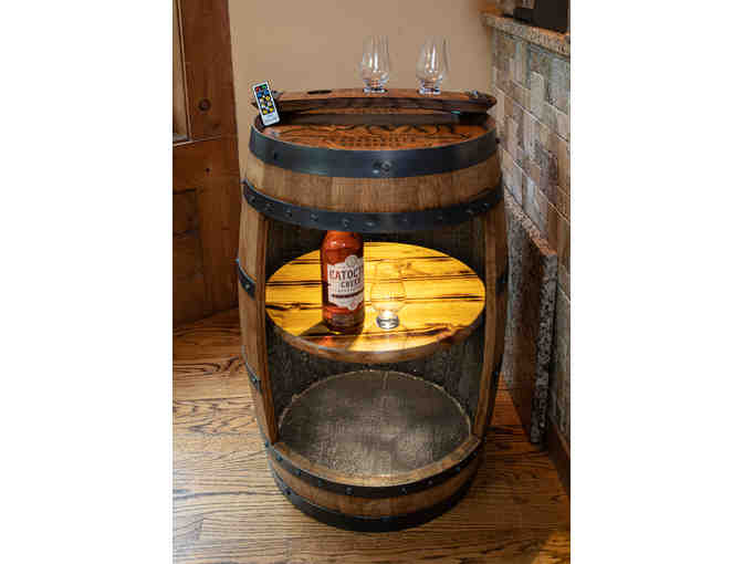 Whiskey Barrel Cabinet and Flight