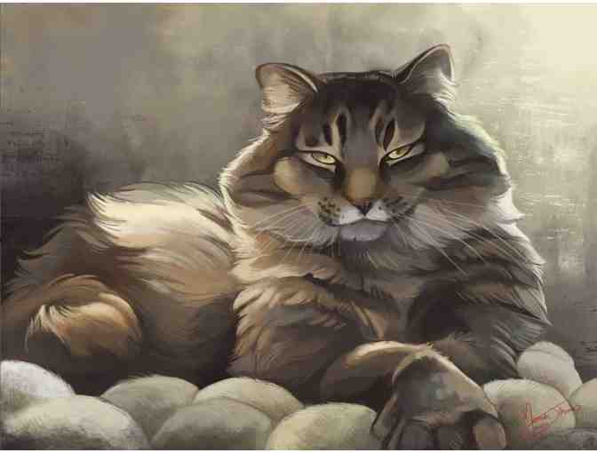 Digitally Painted Custom Pet Portrait