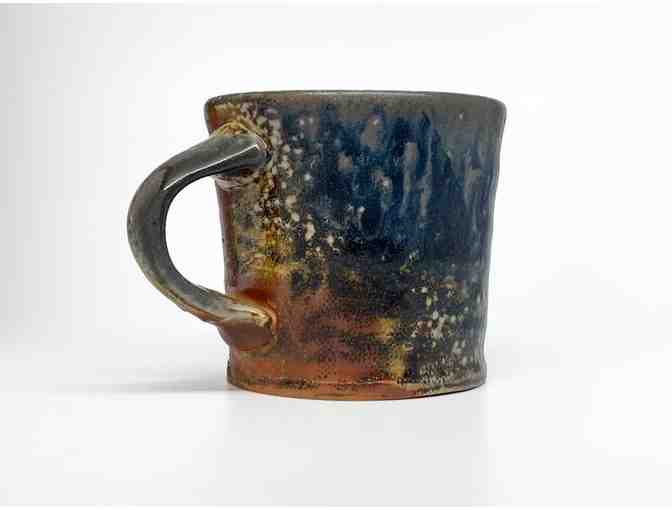 Soda Fired Mug with Xs and Square