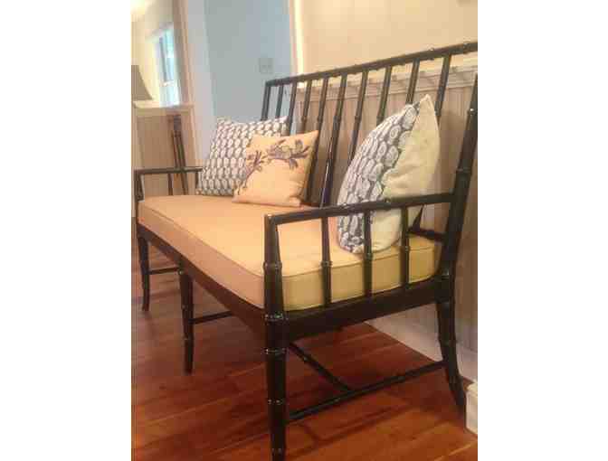 Faux Bamboo Settee by Woodbridge Furniture Co.