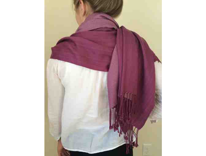Purple Two-Toned Silk Shawl
