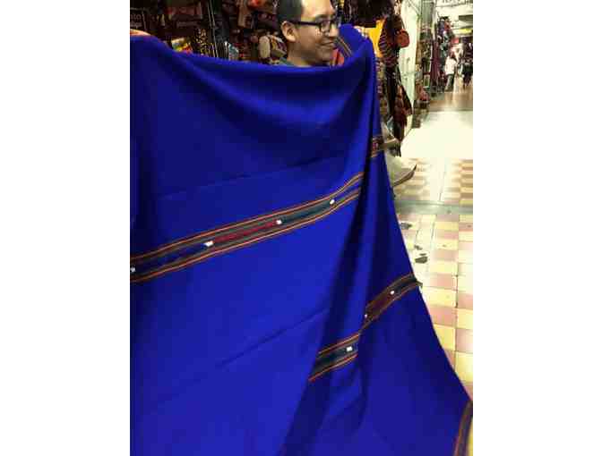 Vibrant Blue Guatemalan Cloth