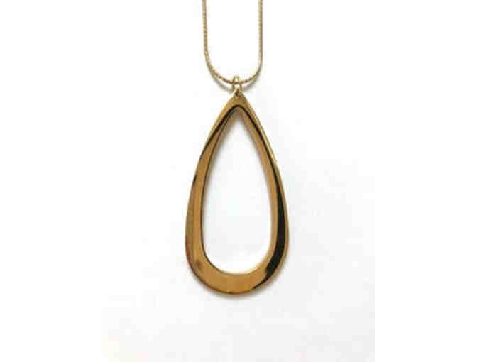 Haarstick Jewelry - Small teardrop earrings and teardrop pendant chain