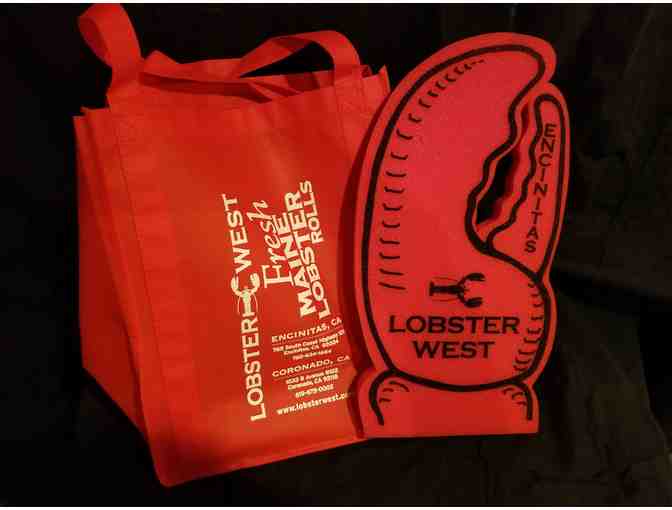 Lobster West - $25 Gift Card, Bag, and Foam Claw