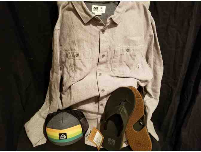 Reef - Men's Shirt, Hat, & Fanning Sandals