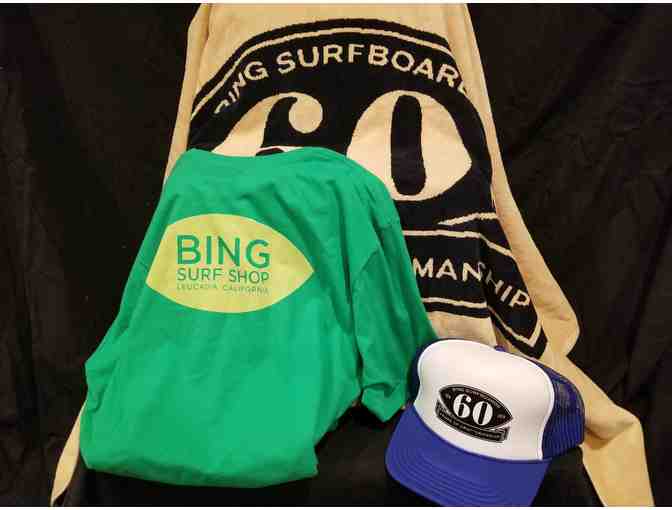 Bing Surfboards - Gift Bag with Towel, Shirt, Hat