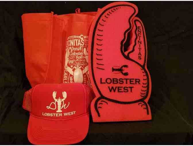 Lobster West - $25 Gift Card, Bag, Hat & Foam Claw