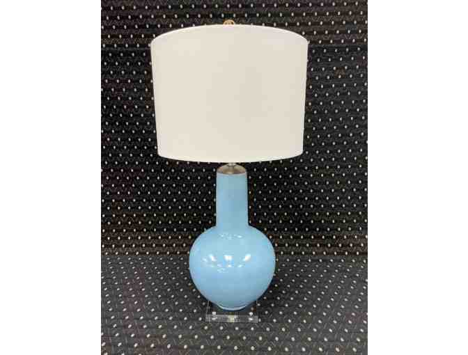 Blue Ceramic Lamp - Photo 1