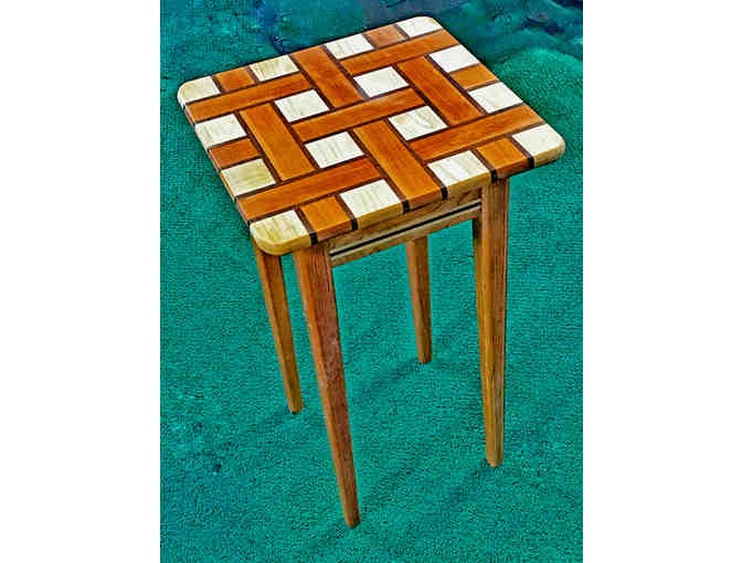 Side Table - Handcrafted Cherry, Maple and Walnut