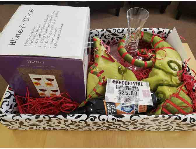 Wine basket, gift cards to restaurants and much more!